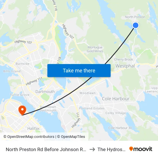 North Preston Rd Before Johnson Rd (7117) to The Hydrostone map