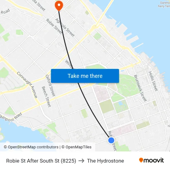 Robie St After South St (8225) to The Hydrostone map