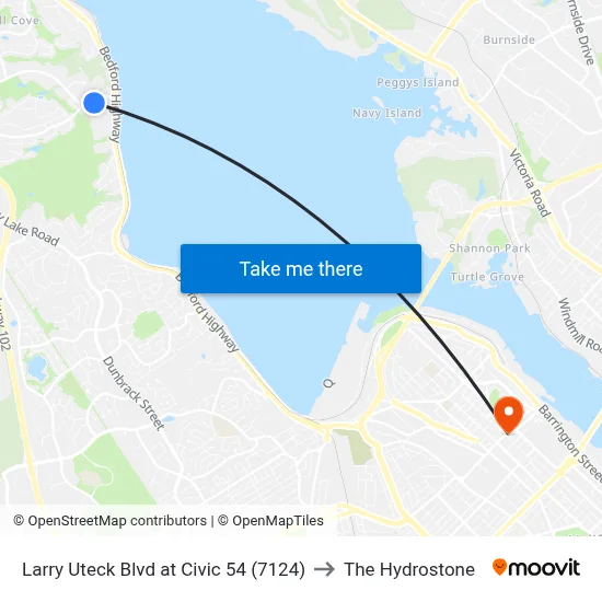 Larry Uteck Blvd at Civic 54 (7124) to The Hydrostone map