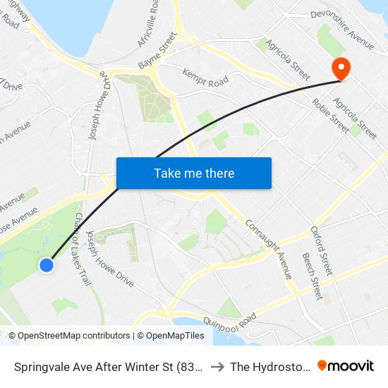 Springvale Ave After Winter St (8347) to The Hydrostone map