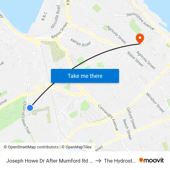 Joseph Howe Dr After Mumford Rd (6610) to The Hydrostone map