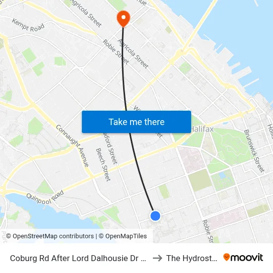 Coburg Rd After Lord Dalhousie Dr (6447) to The Hydrostone map