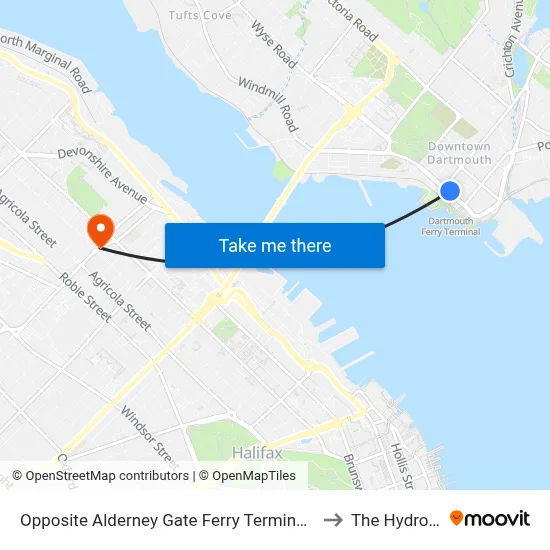 Opposite Alderney Gate Ferry Terminal Bay 1 (6030) to The Hydrostone map