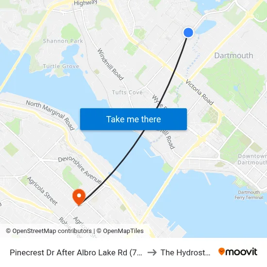 Pinecrest Dr After Albro Lake Rd (7449) to The Hydrostone map