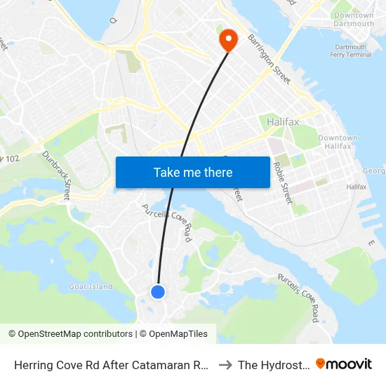 Herring Cove Rd After Catamaran Rd (6852) to The Hydrostone map