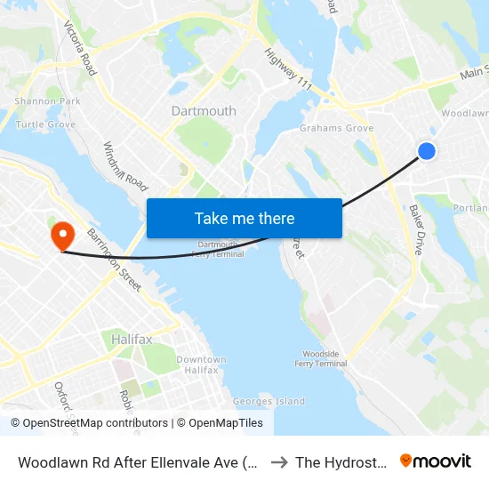 Woodlawn Rd After Ellenvale Ave (8593) to The Hydrostone map