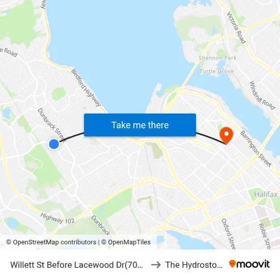 Willett St Before Lacewood Dr(7086) to The Hydrostone map