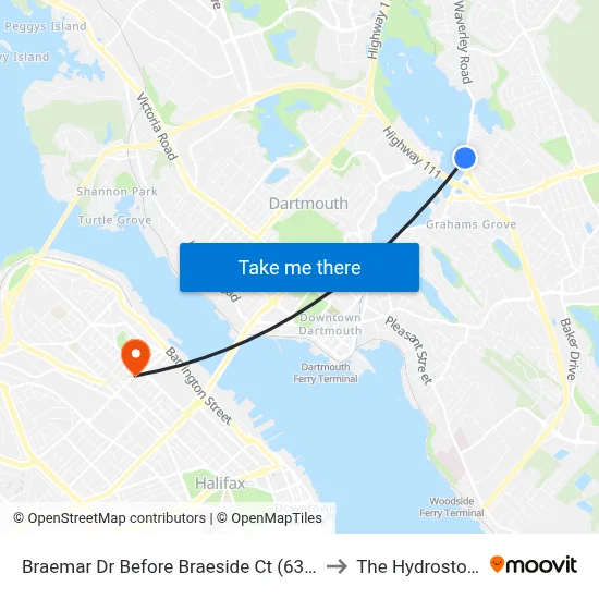 Braemar Dr Before Braeside Ct (6313) to The Hydrostone map