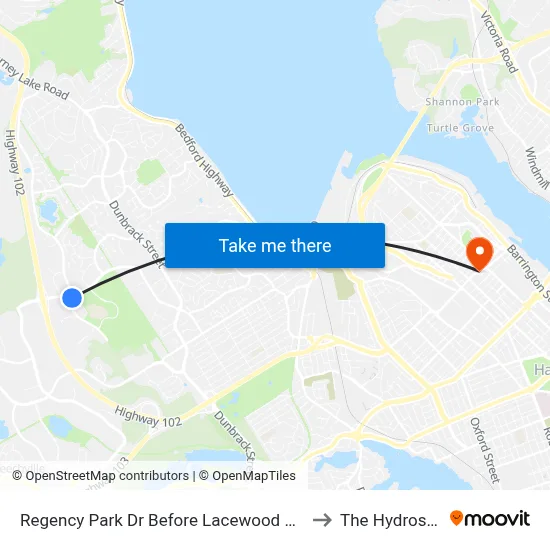 Regency Park Dr Before Lacewood Dr (9091) to The Hydrostone map