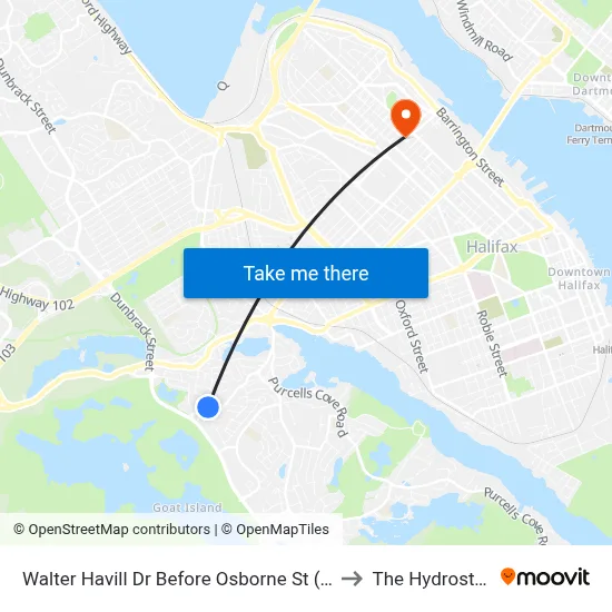 Walter Havill Dr Before Osborne St (8813) to The Hydrostone map