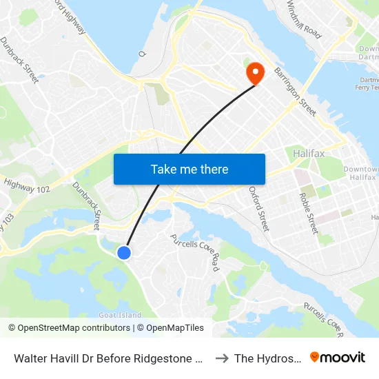 Walter Havill Dr Before Ridgestone Ct (8812) to The Hydrostone map