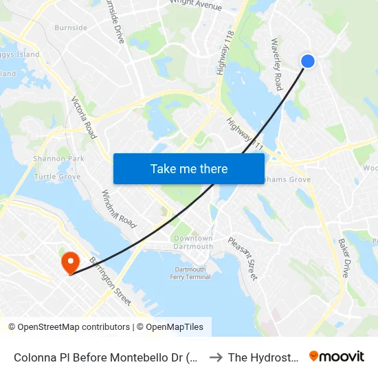 Colonna Pl Before Montebello Dr (6484) to The Hydrostone map