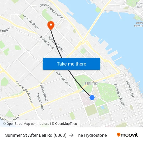 Summer St After Bell Rd (8363) to The Hydrostone map