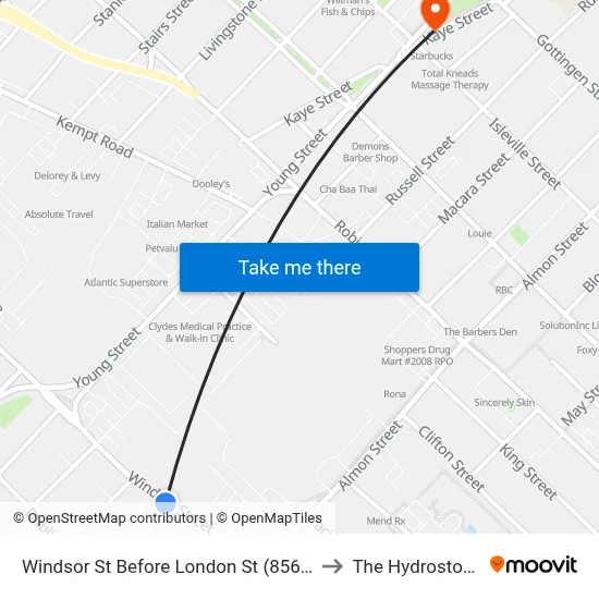 Windsor St Before London St (8564) to The Hydrostone map