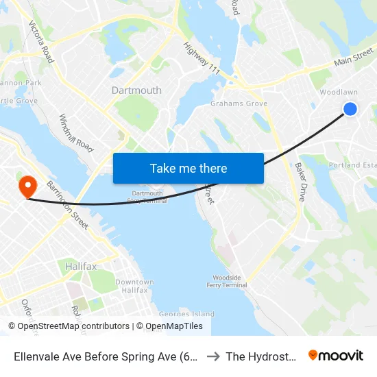 Ellenvale Ave Before Spring Ave (6636) to The Hydrostone map