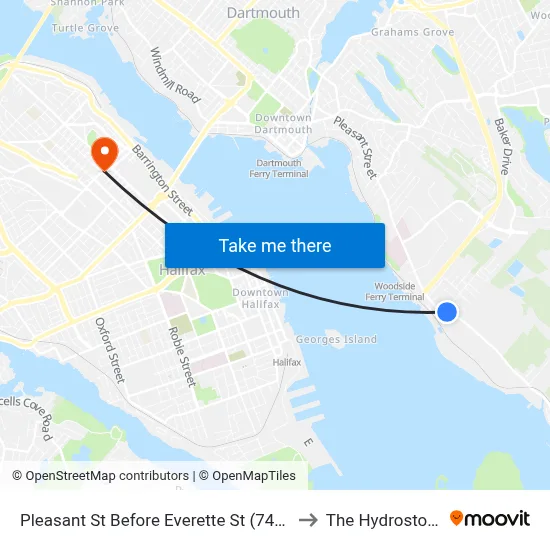 Pleasant St Before Everette St (7488) to The Hydrostone map