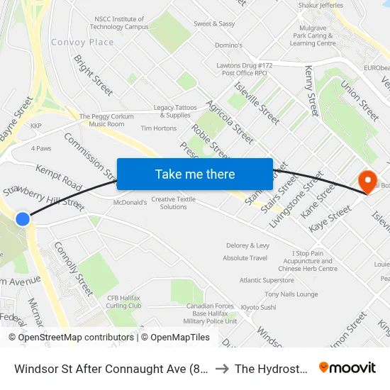 Windsor St After Connaught Ave (8552) to The Hydrostone map