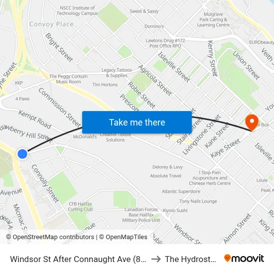 Windsor St After Connaught Ave (8551) to The Hydrostone map