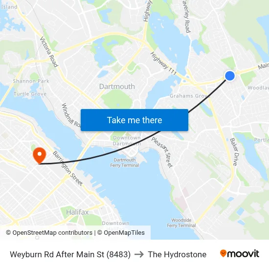 Weyburn Rd After Main St (8483) to The Hydrostone map