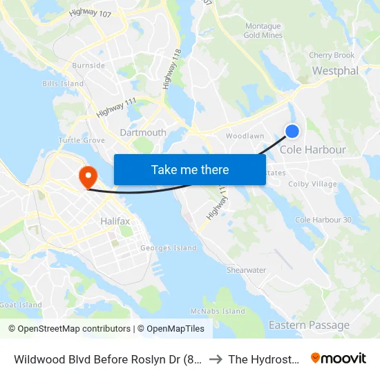 Wildwood Blvd Before Roslyn Dr (8486) to The Hydrostone map