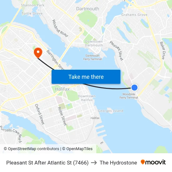 Pleasant St After Atlantic St (7466) to The Hydrostone map