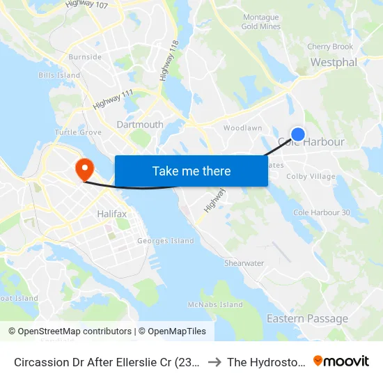 Circassion Dr After Ellerslie Cr (2307) to The Hydrostone map