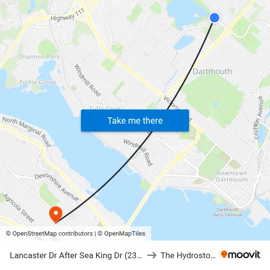Lancaster Dr After Sea King Dr (2323) to The Hydrostone map