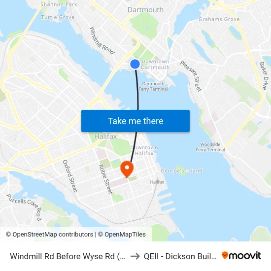 Windmill Rd Before Wyse Rd (7196) to QEII - Dickson Building map