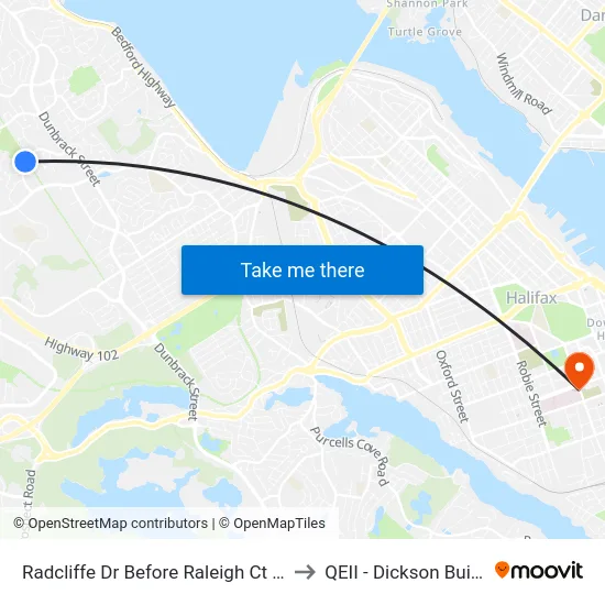 Radcliffe Dr Before Raleigh Ct (6658) to QEII - Dickson Building map