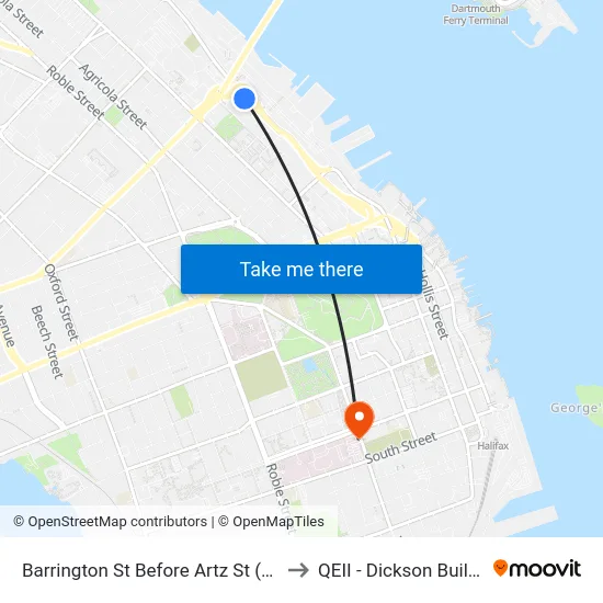 Barrington St Before Artz St (2333) to QEII - Dickson Building map