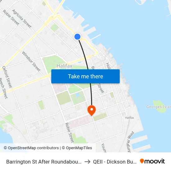 Barrington St After Roundabout (2344) to QEII - Dickson Building map