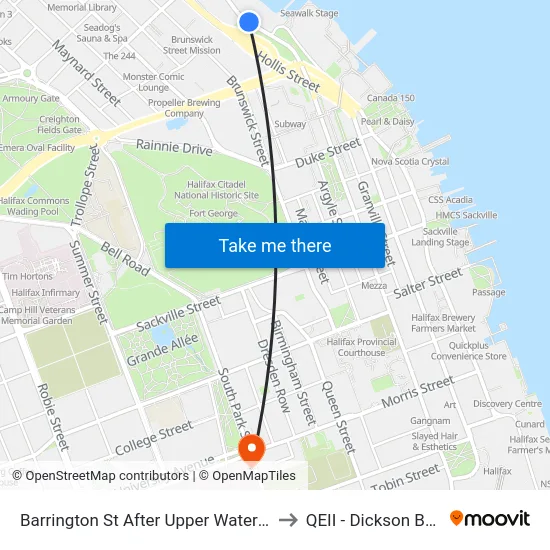 Barrington St After Upper Water St (2347) to QEII - Dickson Building map