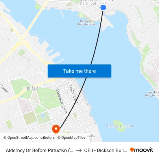 Alderney Dr Before Patuo'Kn (2359) to QEII - Dickson Building map