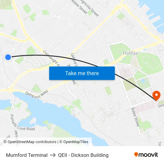 Mumford Terminal to QEII - Dickson Building map