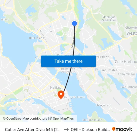 Cutler Ave After Civic 645 (2280) to QEII - Dickson Building map