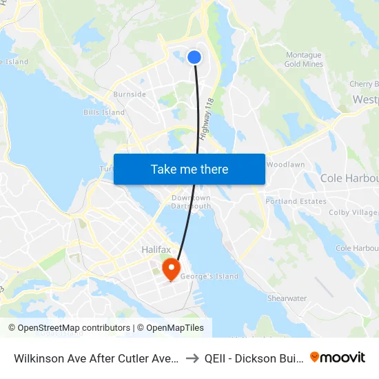 Wilkinson Ave After Cutler Ave (2284) to QEII - Dickson Building map