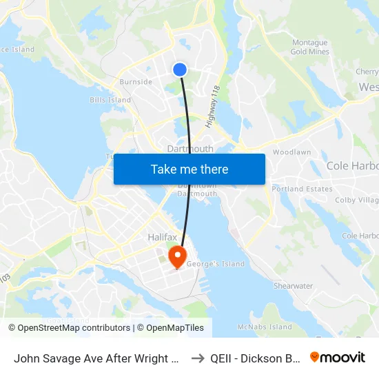 John Savage Ave After Wright Ave (2287) to QEII - Dickson Building map
