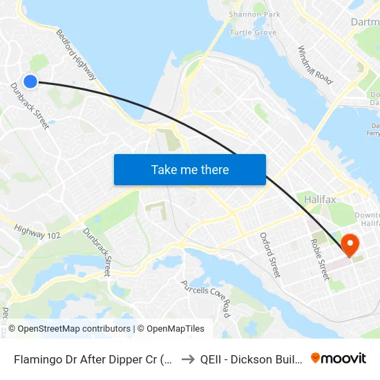 Flamingo Dr After Dipper Cr (2302) to QEII - Dickson Building map