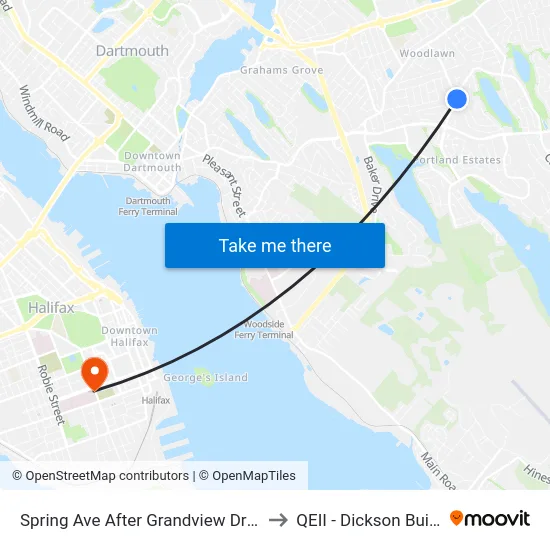 Spring Ave After Grandview Dr (2272) to QEII - Dickson Building map