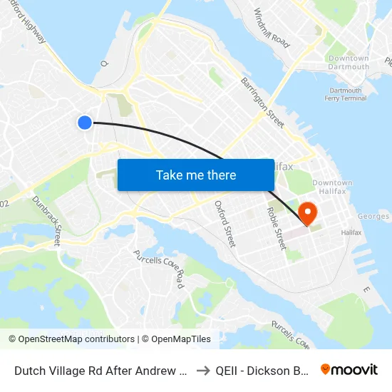 Dutch Village Rd After Andrew St (2362) to QEII - Dickson Building map