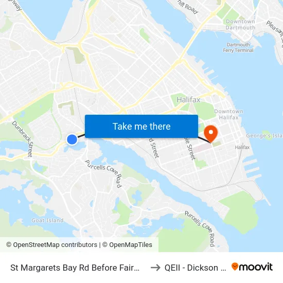 St Margarets Bay Rd Before Fairmount Rd (6159) to QEII - Dickson Building map