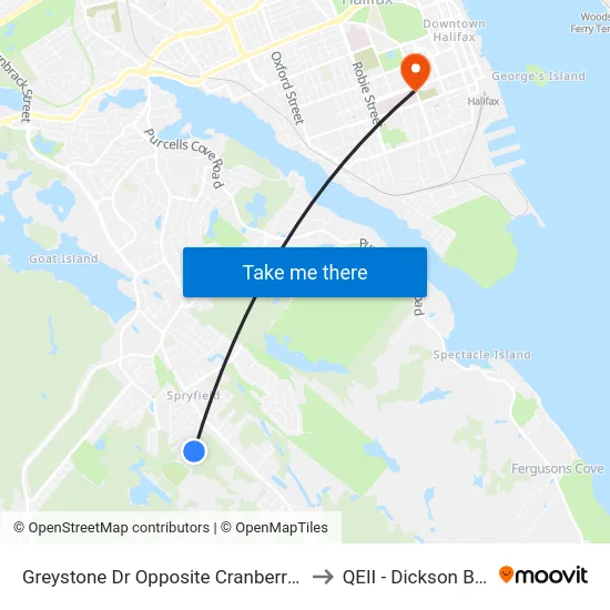 Greystone Dr Opposite Cranberry Ct (6795) to QEII - Dickson Building map