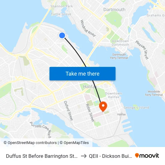Duffus St Before Barrington St (6587) to QEII - Dickson Building map