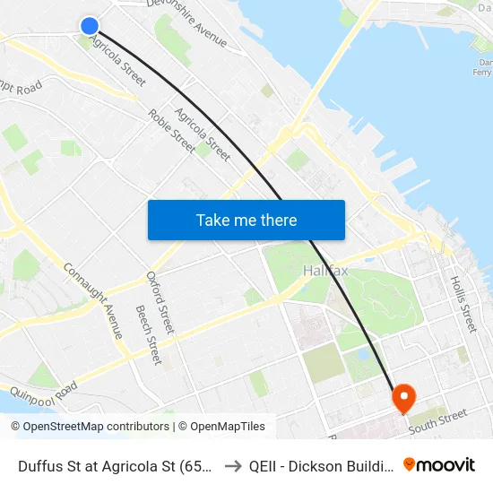 Duffus St at Agricola St (6585) to QEII - Dickson Building map