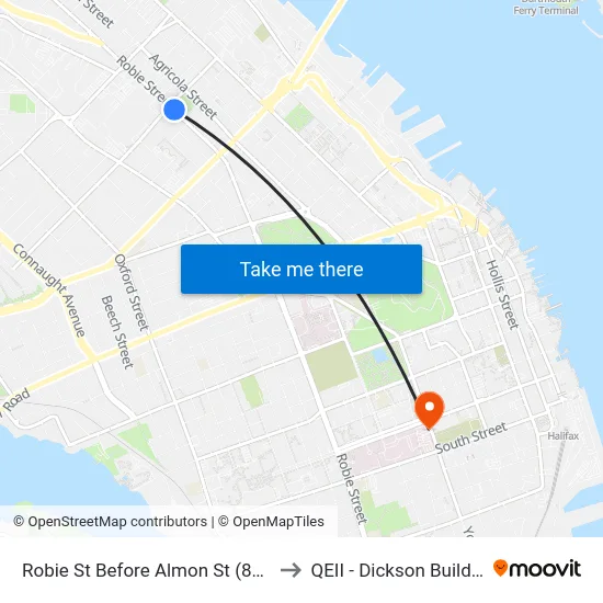 Robie St Before Almon St (8201) to QEII - Dickson Building map
