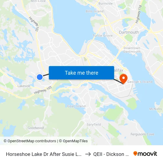 Horseshoe Lake Dr After Susie Lake Cr (6378) to QEII - Dickson Building map