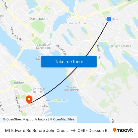 Mt Edward Rd Before John Cross Dr (7261) to QEII - Dickson Building map