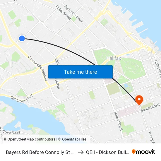 Bayers Rd Before Connolly St (6203) to QEII - Dickson Building map