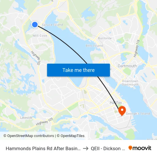 Hammonds Plains Rd After Basinview Dr (6804) to QEII - Dickson Building map