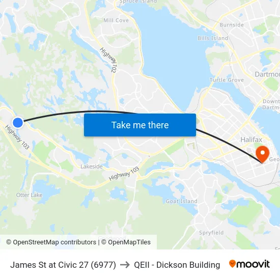 James St at Civic 27 (6977) to QEII - Dickson Building map
